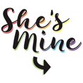 thumbnail image 3 of CafePress - She's Mine Gay Pride Women's Light Pajamas - Women's Short Sleeve Print T-Shirt and Pants Light Cotton Pajama Set, 3 of 7