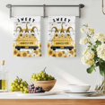 thumbnail image 3 of Gnomes Sunflowers Kitchen Towels Set of 2, Country Yellow Floral Bees Farmhouse Wooden Absorbent Dish Towels for Kitchen, Microfiber Hand Towel, Quick Drying Tea Towel for Cleaning Dishcloths, 3 of 7