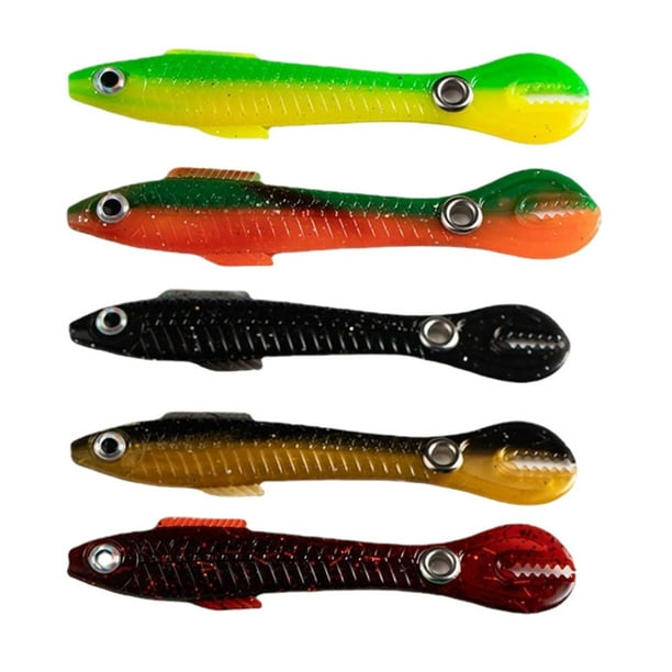 Estink 5pcs 10cm 6g Soft Fishing Lures Bionic Loach Soft Bait Soft Paddle Tail Fishing Swimbaits Lures For Bass Trout