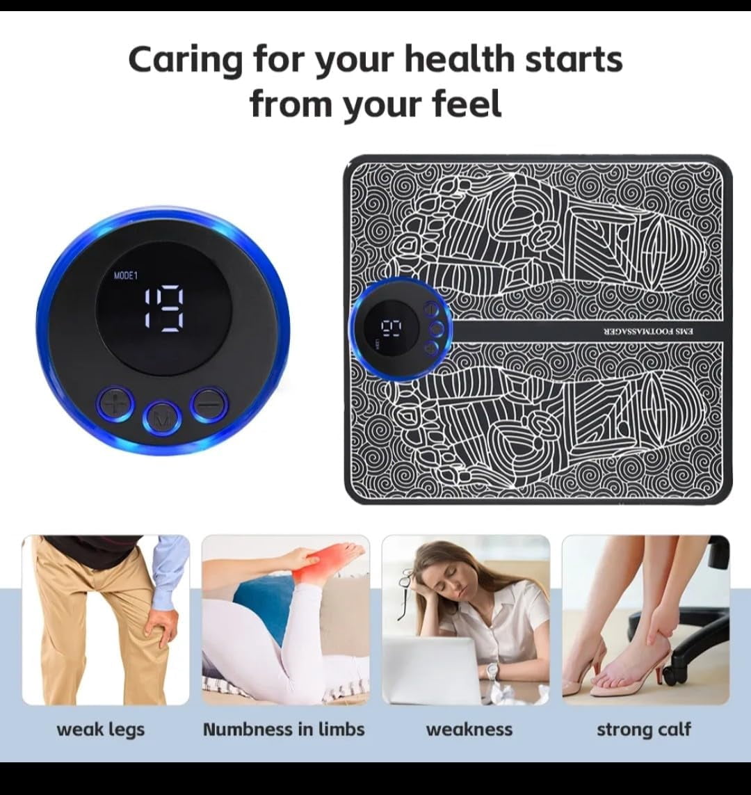 Transcutaneous Electronic Nerve Stimulator and Powered Muscle Stimulation for Pain Relief, EMS Foot Massager