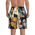 thumbnail image 3 of Jean Michel Basquiat Men's Beach Shorts Quick Dry Athletic Workout Swim Shorts Elastic Waist Drawstring Summer Shorts, 3 of 5