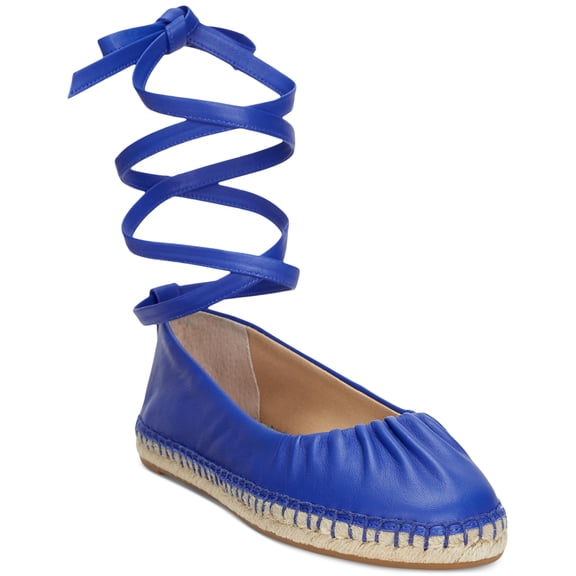 Lauren Ralph Lauren Womens Cecilia Ankle-Tie Espa Blue Saturn 5.5M