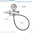 thumbnail image 4 of CGA347 Paintball Filling Station, Stainless Steel Air Rifle PCP Charging Adaptor with 0.31" Quick Connect, 4500PSI Inflation Valve Kit with Easy-Read Pressure Gauge for SCBA Tanks, 4 of 5