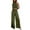 00 # Army Green, variant on REORIAFEE Outfits for Women Sets Plus Size Casual Loose Fit Tracksuit Set Women 2 Piece Outfits Pants Sets Summer Halter Neck Cropped Tank Top Wide Leg Pants Tracksuit Suits Black XXL