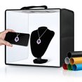 thumbnail image 1 of Glendan Portable Photo Studio Light Box,12"X12" Professional Dimmable Shooting Tent Kit With 112 Led Lights & 6 Backdrops For Jewelry And Small Items Product Photography, 1 of 4