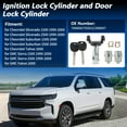 thumbnail image 2 of Cilindro de bloqueo de encendido y de puerta para Chevrolet Silverado 1500 1999-2000, 2 of 7