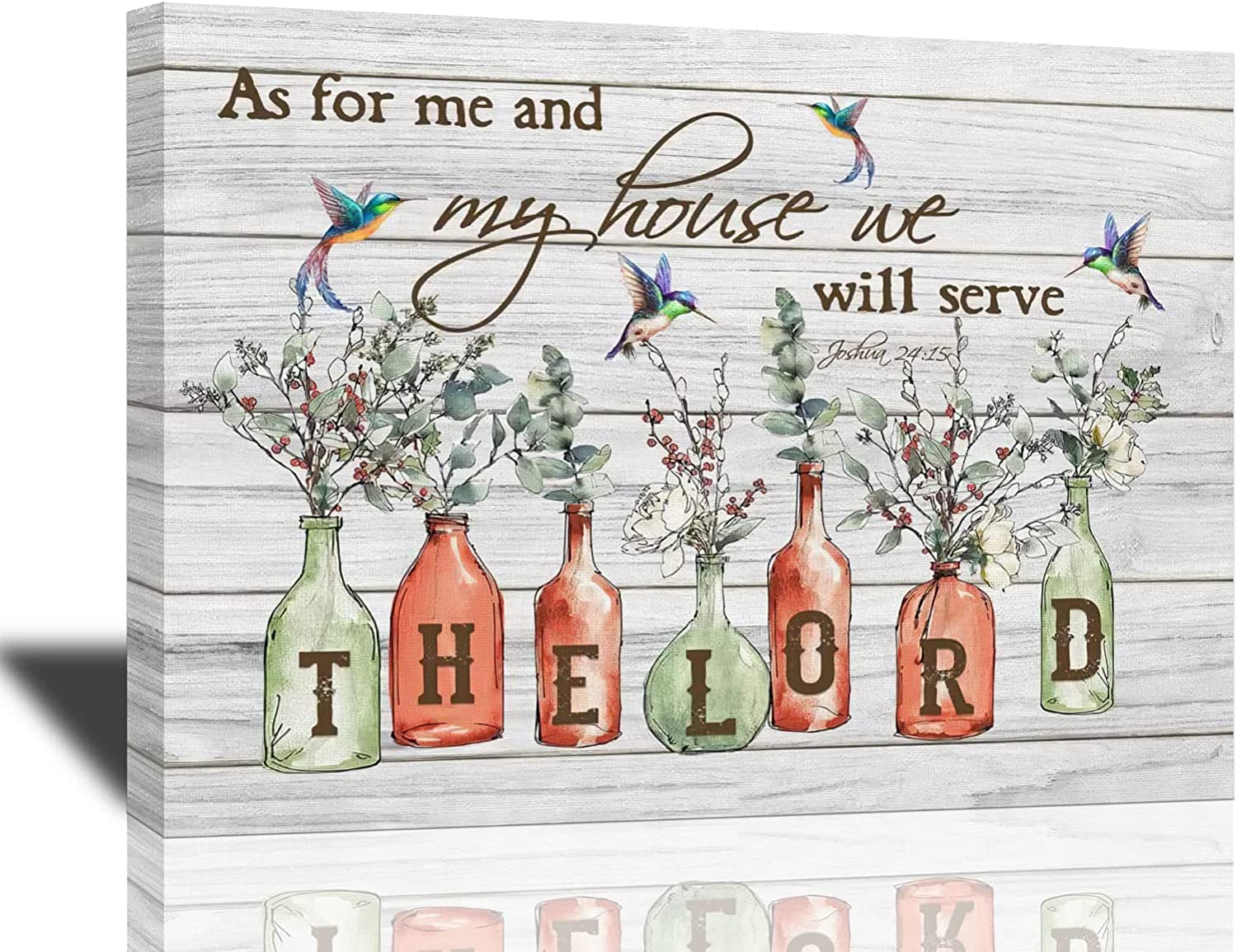 Christian Bible Verse Wall Art Floral