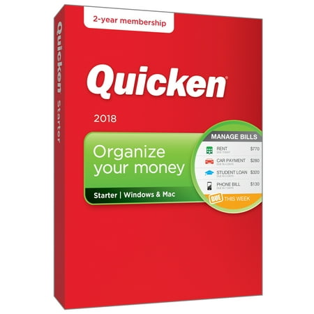Quicken Starter 2-Year Win/Mac (2018 Release) (Best Mac Alternative To Quicken)
