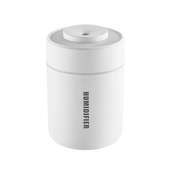 VORJELT Portable Mini USB Humidifier with Night Light - Large Mist Output, Quiet Atomizer for Home, Office, Car | Efficient Moisturizer with Automatic Shut-Off Feature White
