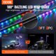 thumbnail image 2 of VEVOR 2 PCS 3 FT Whip Light, APP y RF Control remoto LED Whip Light, Impermeable RGB Chasing Lighted Whispers con 4 banderas, para UTV, ATV, motocicletas, RZR, Can-am,camiones,todoterreno,Go-karts, 2 of 9