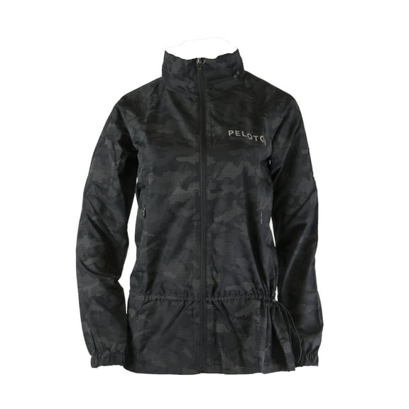 Shape Activewear Women's Protech Active Biking Running Jacket, Black Camo, Medium