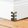 thumbnail image 3 of ABPETE Corner Protectors, Vintage Decorative Metal Corner Protectors for Furniture Wall, Floor Stair Corner Dust Guards, Retro Right Angle Bracket Box Edge (Bronze, 2 Set), 3 of 16