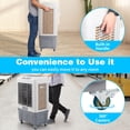 thumbnail image 5 of 13.2-Gal Portable Air Conditioner, 3-in-1 Evaporative Air Cooler with 3 Modes & 3 Speeds, Portable Cooling Fan with 4 Ice Boxes, Coverage 323 Square Feet, 4 Scroll Casters, White, 5 of 11