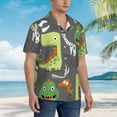 thumbnail image 5 of Easygdp Cartoon Dinosaurs Men's Hawaiian Shirts Print Lapel Short Sleeve for Beach, vacation, party, casual occasions - X-Large, 5 of 9