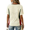 thumbnail image 3 of Mexico 2026 Soccer Cup V-Neck Jersey for Women, Short Sleeve Football Kit Shirt with "MÉXICO" Print, Breathable Athletic Uniform Top, Lightweight Fan Gear, 1 PC Beige L, 3 of 3