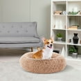 thumbnail image 6 of JOINSUN 24" Calming Dog Bed for Medium Dog/Cat, Small Donut Pet Bed, Soft Plush, Anti-Anxiety, Machine Washable, Brown, 6 of 8