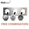 thumbnail image 4 of Interruptor de luz de pared LED de aluminio plateado, 1, 2, 3 y 4 entradas, interruptor de CA DP 2P, combinación gratuita para bricolaje, Wallpad L6, 4 of 5