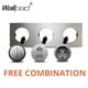 thumbnail image 4 of Interruptor de luz de pared LED de aluminio plateado, 1, 2, 3 y 4 entradas, interruptor de CA DP 2P, combinación gratuita para bricolaje, Wallpad L6, 4 of 5