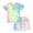 W-Light Blue12, variant on Little Boys Tie-Dyed Outfit Set Short Sleeve T Shirt and Shorts Sets Cotton Tracksuit