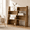 Walnut Brown, variant on Walnut Modular Bookcase, Asymmetrical Open Display Shelf, 47.17” Brown