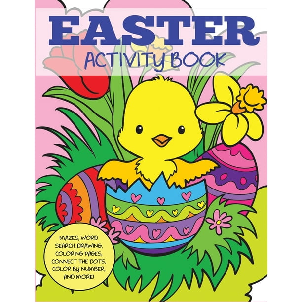 Easter Activity Book Mazes, Word Search, Drawing