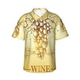 thumbnail image 1 of Fotbe Bunch of Grapes Camisa Hawaiana para Hombre Unisex – Camisa Casual de Verano con Botones de Manga Corta de Algodón y Lino,3X-Large, 1 of 7