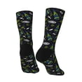 thumbnail image 3 of Goofa Space Rockets Printed Men's Crew Socks, Soft Durable Breathable Moisture-Wicking with Odor Control Cotton socks, 3 of 9
