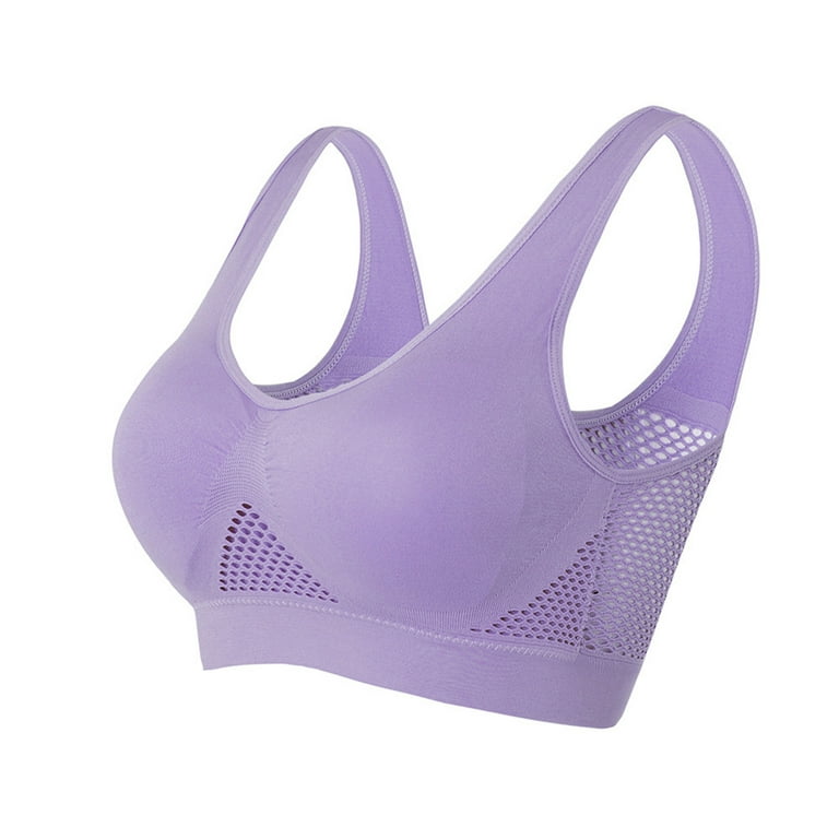 Women's Comfort Seamless Sports Sports Wirefree Workout Bra Yoga Bra with  Removable Pads