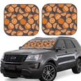 thumbnail image 2 of Uemuo Various Oranges Printed 2 PCS Car Windshield Sun Shade, Auto Sun Heat and UV Rays Blocker, Foldable Automotive Front Window Sunshade Protector, 2 of 7