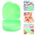 thumbnail image 3 of MasteelfCA Retainer Case With Vent Holes and Hinged Lid Snaps Mouth Guard Case Orthodontic Dental Retainer Box Denture Storage Container (Green), 3 of 7