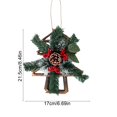 thumbnail image 3 of Hogar y cocina, Decoración del hogar, 1 pieza de adornos navideños - Mini corona colgante de hojas de pino y frutos rojos - Adornos para colgar en la pared - Adornos para fiestas navideñas, Colgantes, 3 of 6