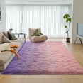 thumbnail image 4 of Softlife Super Soft Plush Tie Dye Velvet Rugs for Home Decor,Fluffy carpet For Living Room,Bedroom,5'x8',Gradient Pink Purple, 4 of 7