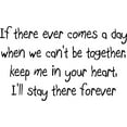 thumbnail image 2 of VWAQ If There Ever Comes a Day When We Can't Be Together Winnie The Pooh Matte Black Vinyl Wall Quote Decal (18"H x 31"W), 2 of 2