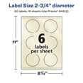 thumbnail image 6 of Avery Pearlized Ivory Round Labels, 2.75" Diameter, 60ct, 6 of 11