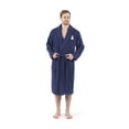 thumbnail image 5 of Linum Home Textiles Turkish Cotton Terry Embroidered Snowman Bathrobe Color: Gray Size: S/M, 5 of 11