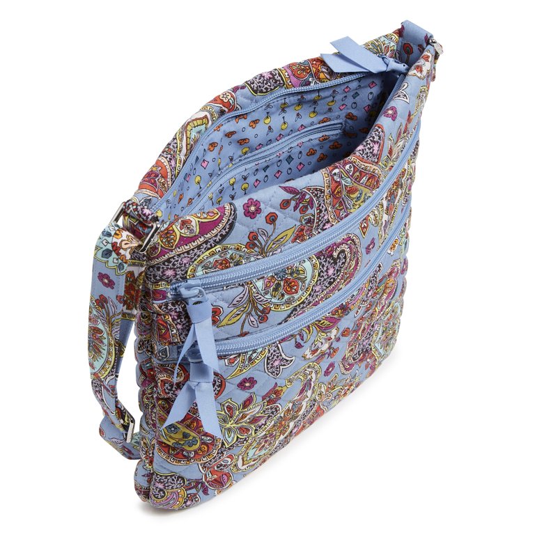 Vera Bradley Women's Cotton Triple Zip Hipster Crossbody Bag