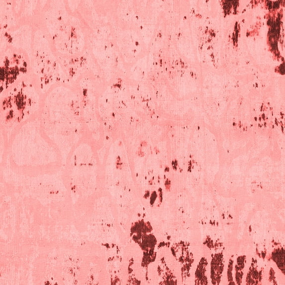 Ahgly Company Indoor Square Abstract Red Modern Area Rugs, 3' Square