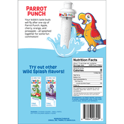 Cirkul Kids Water Bottle Starter Kit, 16oz BPA-Free Bottle with Flavor Cartridge, Blue Lid (Parrot Punch)