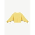 thumbnail image 6 of Scoop Women's Waffle Knit Slouch Top with Long Sleeves, 6 of 6