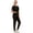 BLACK, variant on HEAL+WEAR Women's Scrub Set Stretch V-Neck Top & Pants 4-Way Stretch,Wrinkle-Resistant,Breathable Fabric
