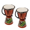 thumbnail image 1 of 2x Hand Painted Congo 4 Pulgadas Para Niños Música Aprendizaje Favores De De Juguete CUTICAT Tambor africano Djembe, 1 of 8