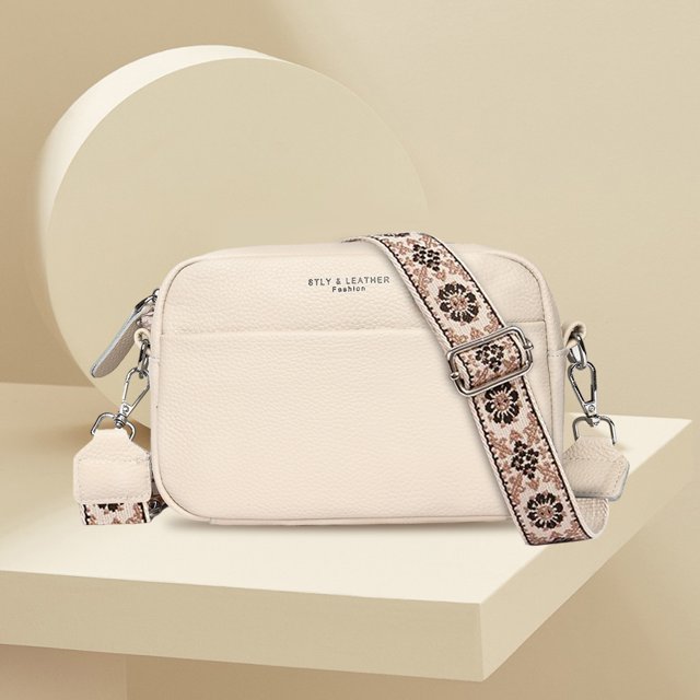 Bolsos Hobo versátiles de cuero genuino correa ajustable ancha bolso de ocio suave para mujer