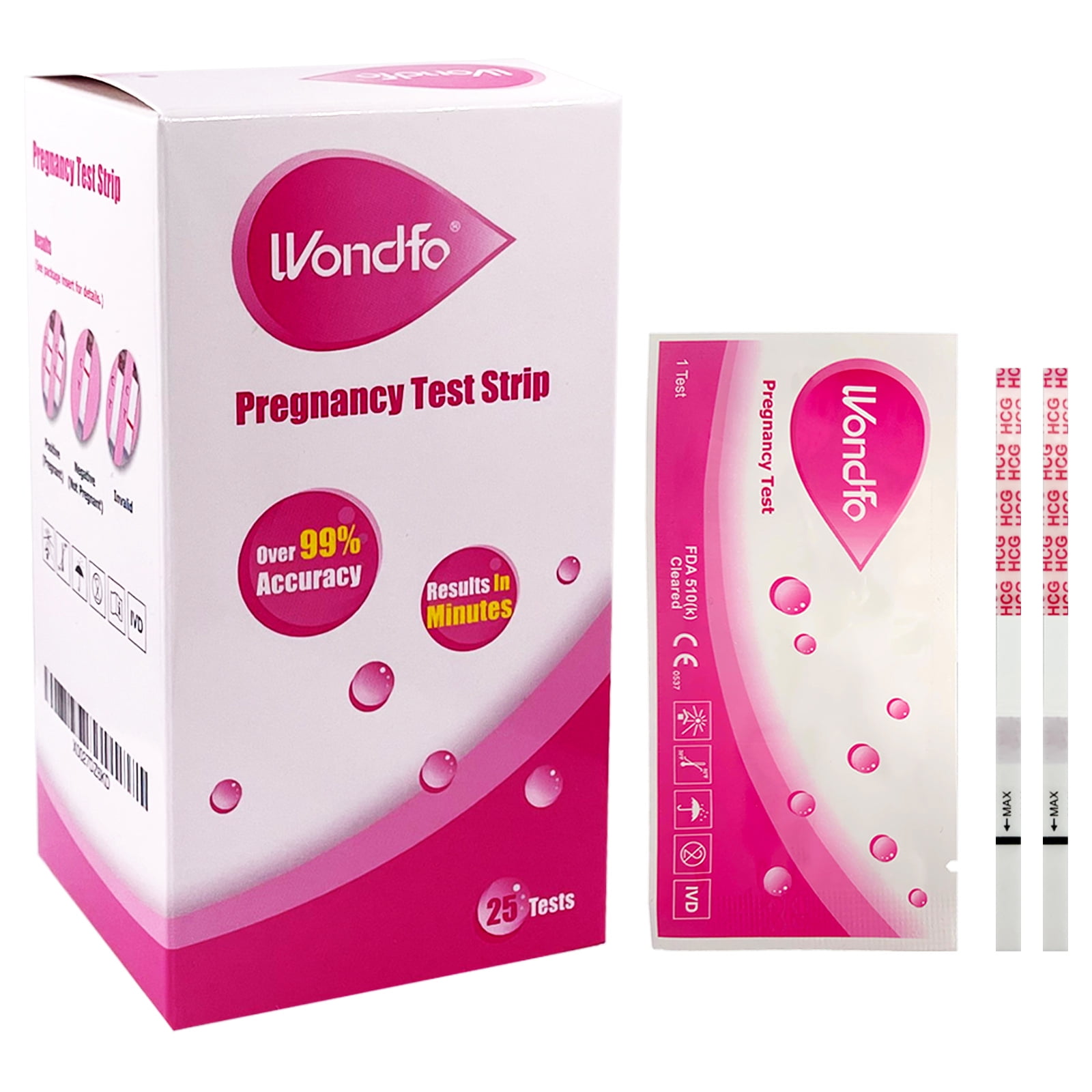Buy Wondfo Pregnancy Test Strips 25 Count Individually Wrapped Pregnancy Strips Home Detection