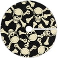 thumbnail image 1 of FMSHPON Evil SkullBones Xmas Christmas Tree Skirt Stand Mat for Holiday Party Decoration Indoor Outdoor 36 inches, 1 of 6