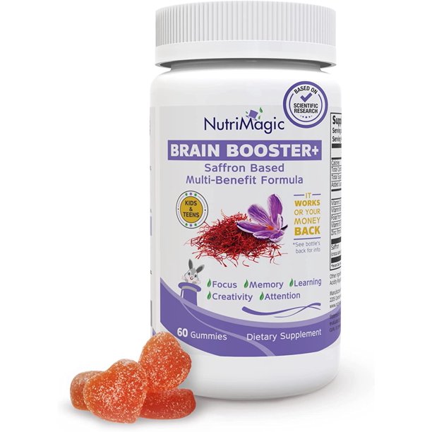 NutriMagic KIDS Brain Booster+ Focus, Attention SaffronBased Brain Health Supplement