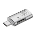 thumbnail image 3 of Lector tarjetas 2 en 1 5 Gbps OTG Type-C a USB 3.0 TF para iPhone (Plata), 3 of 5