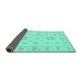 thumbnail image 2 of Ahgly Company Indoor Square Oriental Turquoise Blue Traditional Area Rugs, 8' Square, 2 of 4