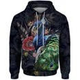 thumbnail image 3 of Sudadera con capucha de moda de otoño para hombre, sudadera con capucha con estampado gráfico genial de dragón volador para hombre, ropa Y2K, 3 of 5