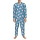 thumbnail image 3 of Fotbe happy baby axolotls Pijama de Hombre con Estampado de Manga Larga, Conjunto de 2 Piezas, Ropa de Dormir Suave y Cómoda con Bolsillos-Small, 3 of 7