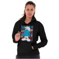 thumbnail image 4 of Vintage Retro The Smurfs Cartoon Drip Hoodie Sweatshirt Women Men Brisco Brands S, 4 of 6